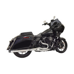 PartzBiz HD DS18002492 - Bassani Chrome 2-into-1 Full Exhaust System Harley Milwaukee Eight Touring 17-20