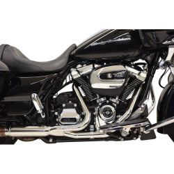 PartzBiz HD DS18020379 - Bassani Chrome 2X2 Dual Head Pipes Headers Harley Milwaukee 8 M8 17-19 | 1F24A