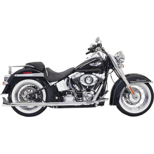 PartzBiz HD: 4422627-Bassani Chrome 30" True Duals Fishtail Mufflers w/ Baffles Harley Softail 07-15 | Bassani PartzBiz HD: 4422627-Bassani Chrome 30" True Duals Fishtail Mufflers w/ Baffles Harley Softail 07-15 | Bassani