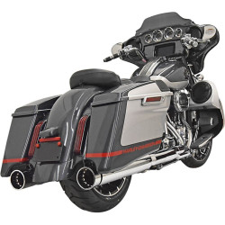 PartzBiz HD DS18011429 - Bassani Chrome 4" Slip On DNT Exhaust Mufflers M8 Touring CVO FLH FLT 17-Up 2017-Up 1801-1408 18011408 Megaphone Harley-Davidson Milwaukee Eight CVO Touring Electra Glide FLHTKSE; Road Glide FLTRXSE; Street Glide FLHXSE best for 