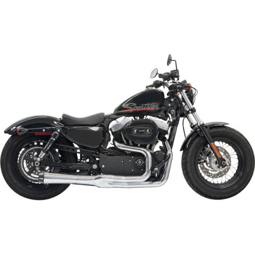 PartzBiz HD: 4422601-Bassani Chrome Road Rage II Mega Power 2 into 1 Exhaust Harley Sportster 04-13 | 1X22R