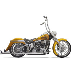 PartzBiz HD DS18001671 - Bassani Chrome True Dual Exhaust W/ 36 ” Fishtail Tip ท่อ Harley Softail 07-15 - 1S26E-36