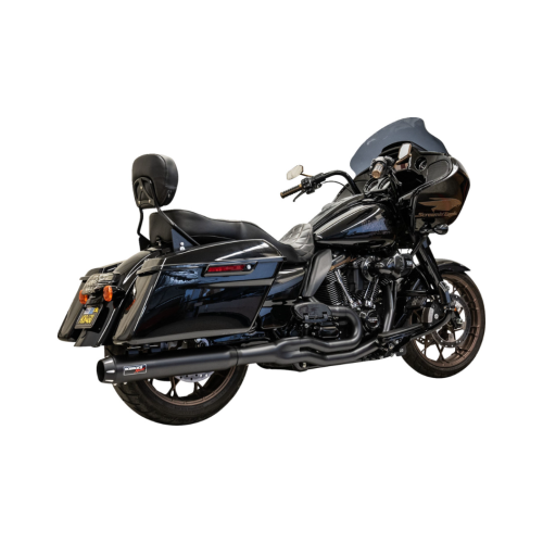 PartzBiz HD: 4422587-Bassani Road Rage 2-in-1 ระบบท่อไอเสียสีดำ 4 Harley 17-23 Touring FLH/T | 1F58RBE