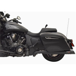 PartzBiz HD DS18102809 - Bassani Xhaust 8H16SB สีดำ 4 ” True Duals Slip-On Mufflers Indian Challenger '20