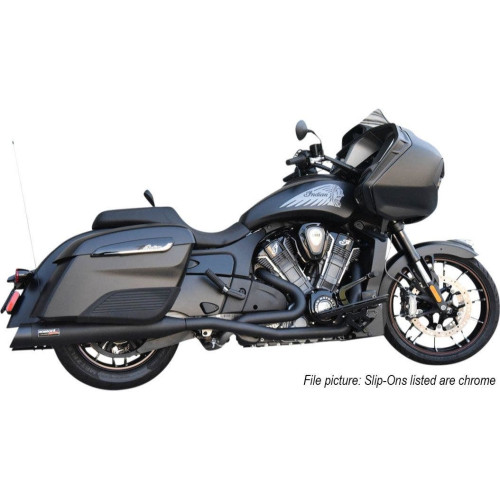 PartzBiz HD: 4422576-Bassani Xhaust 8H16SB Chrome 4" True Duals Slip-On Mufflers Indian Challenger 20