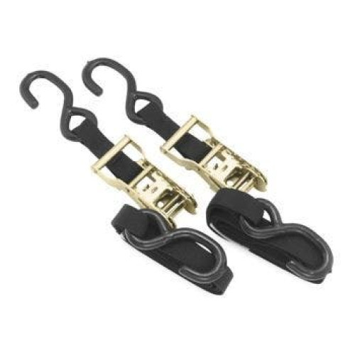 PartzBiz HD: 4422464-BikeMaster 10-0524 สีดำ 1 ” x 66 ” Ratchet Hook Tie Downs รถพ่วงรถจักรยานยนต์ ATV รถพ่วงรถจักรยานยนต์ ATV ขนส่งที่ดีที่สุดสำหรับความแข็งแกร่ง