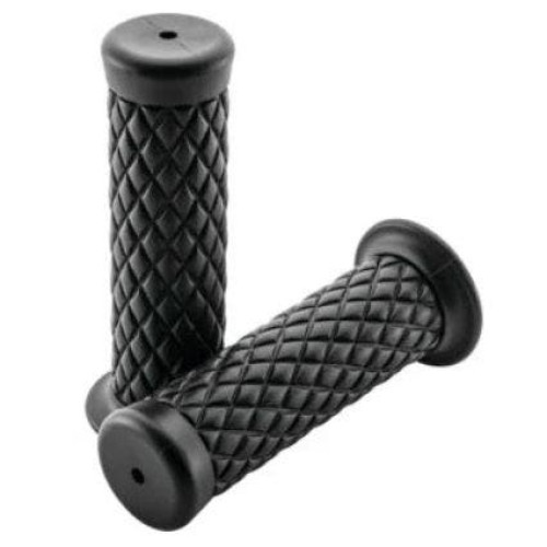PartzBiz HD: 4422444-BikeMaster Motorcycle 7/8 ” ปลอกแฮนด์ Black Quilted 124mm WLG-223-Black