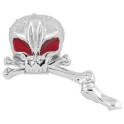 PartzBiz HD TR488743 - Biker's Choice 18-434 Chrome Skull Mirror with Black Eyes Pair 65-18 Harley 488743 PartzBiz HD TR488743 - Biker's Choice 18-434 Chrome Skull Mirror with Black Eyes Pair 65-18 Harley 488743
