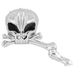 PartzBiz HD TR488740 - Biker's Choice 18-419 Chrome Skull Mirror with Black Eyes Pair 65-18 Harley 488740 PartzBiz HD TR488740 - Biker's Choice 18-419 Chrome Skull Mirror with Black Eyes Pair 65-18 Harley 488740
