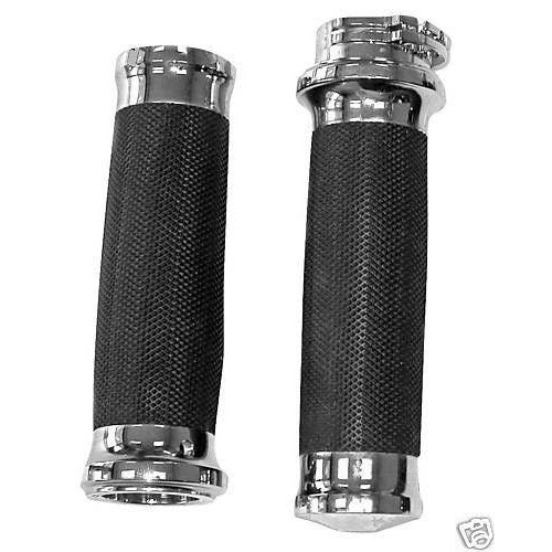 PartzBiz HD: 4422426-Biker's Choice 351120 Chrome Tornado Cable Dual Grips for Harley 1" Bar 82-17 PartzBiz HD: 4422426-Biker's Choice 351120 Chrome Tornado Cable Dual Grips for Harley 1" Bar 82-17
