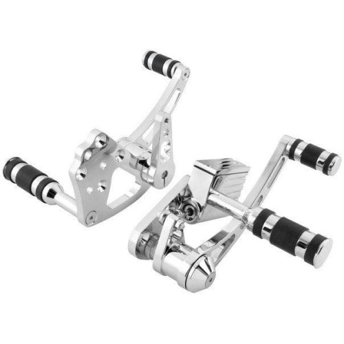PartzBiz HD: 4422401-Biker's Choice Chrome Forward Controls 58-99 Harley FL; FX; FLH; FXST & FLST 