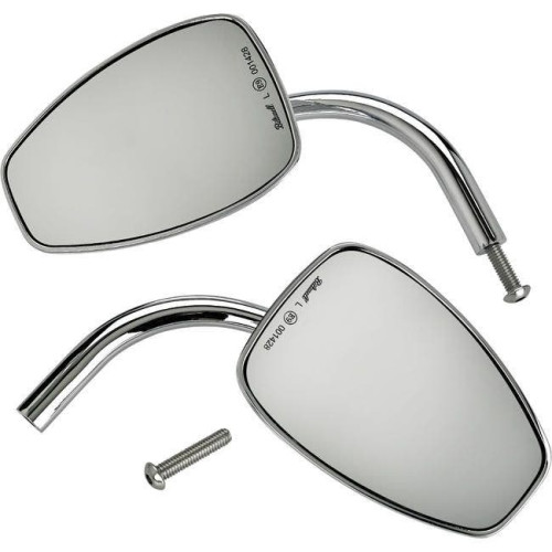PartzBiz HD: 4422177-Biltwell 6504-400-532 Chrome Perch Mount Teardrop กระจกยูทิลิตี้สำหรับ Harley เมตริก Custom Chopper Vintage Street รถจักรยานยนต์ Yamaha Ducati Honda kawasaki suzuki ด้านหน้าด้านหลังซ้ายขวาด้านข้างดู 0640-1331 06401331