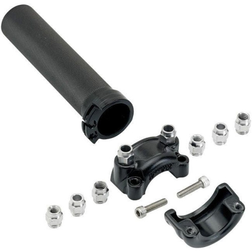 PartzBiz HD: 4422144-Biltwell 6602-201-01 คันเร่งอลูมิเนียมสีดำวิสกี้สำหรับบาร์ 1” พร้อมชอปเปอร์สายเคเบิลคู่รถจักรยานยนต์แบบกำหนดเอง street ด้ามจับควบคุมด้วยมืออุปกรณ์เสริมเปลี่ยนใหม่ 0632-0629 06320629