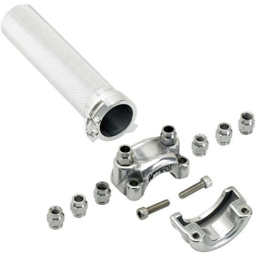 PartzBiz HD: 4422145-Biltwell 6602-303-01 Polished Aluminum Whiskey Throttle for 1" Bars With Dual Cable chopper custom motorcycle street grip hand control accessories replacement new 0632-0628 06320628