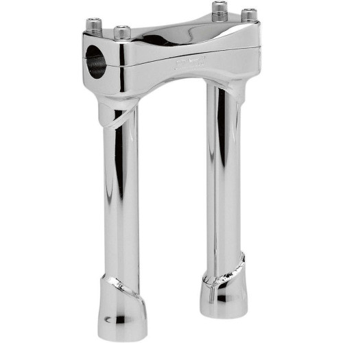 PartzBiz HD: 4422059-Biltwell Chrome 8" Tall Murdock Risers for Harley Models 1" Clamping Area | MR-008-HD-CP