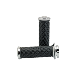 PartzBiz HD DS06303187 - Biltwell Inc. Alumicore Chrome Grip Set 4 Harley 22-23 Models W/ 1" TBW Controls | 6608-105-01 PartzBiz HD DS06303187 - Biltwell Inc. Alumicore Chrome Grip Set 4 Harley 22-23 Models W/ 1" TBW Controls | 6608-105-01