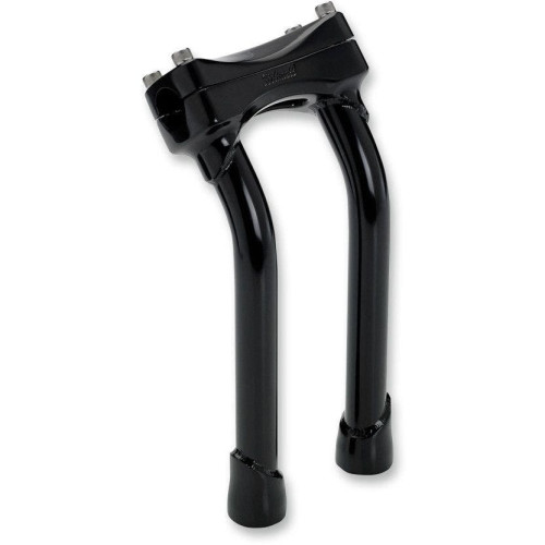 PartzBiz HD: 4422024-Biltwell Satin Black 10" Murdock Pullback Handlebar Risers for Harley & Custom | MP-010-HD-BK
