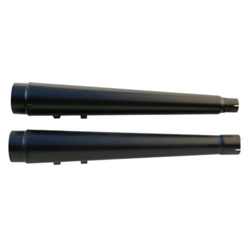 PartzBiz HD: 4422011-สีดำ 2-1/4” Radium Slip-On Mufflers Billet End Caps Harley M8 Touring 17-Up