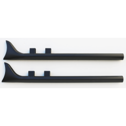 PartzBiz HD MW64-377 - สีดำ 33” Fishtail Slip-On Mufflers ท่อตรง 64-376 Harley Touring 95-16 PartzBiz HD MW64-377 - สีดำ 33” Fishtail Slip-On Mufflers ท่อตรง 64-376 Harley Touring 95-16
