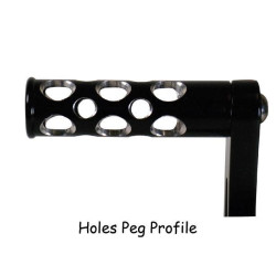 PartzBiz HD MU45841 - ชุดหมุดเท้าควบคุมไปข้างหน้า Billet สีดำ Harley Softail 86-99 4 Speed Big Twin