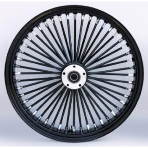 PartzBiz HD: 4421987-Black/Black Ultima 48 Fat King Spoke 21 x 3.5 Front Dual Disc Wheel Harley 00-07 37-724 Touring bagger Dresser Electra Street Road Glide King Ultra Limited Classic