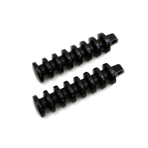 PartzBiz HD: 4421952-Black Deep Grooved Style Footpeg Set Male Mount Harley-Davidson 27-1075