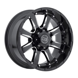 PartzBiz HD BRW-1790SRA-25127B78 - Black Rhino Wheels Sierra Gloss Black & Milled 17X9 5X5 5X127 ET -12mm Offset Rim Jeep Wrangler JK JL JT Gladiator Grand Cherokee WJ WK WK2 Commander Wheels Rims Upgrade 5x127 5 Lug Offroad 4x4 PartzBiz HD BRW-1790SRA-25127B78 - Black Rhino Wheels Sierra Gloss Black & Milled 17X9 5X5 5X127 ET -12mm Offset Rim Jeep Wrangler JK JL JT Gladiator Grand Cherokee WJ WK WK2 Commander Wheels Rims Upgrade 5x127 5 Lug Offroad 4x4