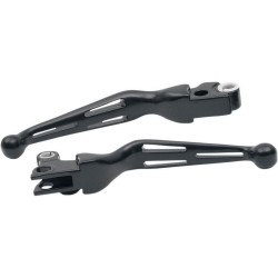 PartzBiz HD DS06100221 - Drag Satin Black Slotted Wide Hand Levers คลัตช์เบรก Harley 08-13 Touring | 0610-0221 PartzBiz HD DS06100221 - Drag Satin Black Slotted Wide Hand Levers คลัตช์เบรก Harley 08-13 Touring | 0610-0221
