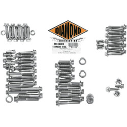 PartzBiz HD DS24010131 - Diamond Engineering 12 Point Polished Stainless Steel Engine Bolt Kit Softail 00-06 | PB604S PartzBiz HD DS24010131 - Diamond Engineering 12 Point Polished Stainless Steel Engine Bolt Kit Softail 00-06 | PB604S