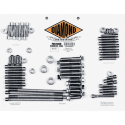 PartzBiz HD DS24010262 - Diamond Engineering OEM Polished Stainless Steel Engine Bolt Kit FLH 07-15 | DE6520P PartzBiz HD DS24010262 - Diamond Engineering OEM Polished Stainless Steel Engine Bolt Kit FLH 07-15 | DE6520P