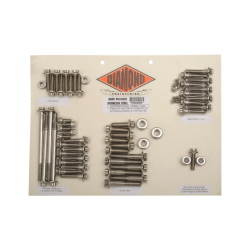 PartzBiz HD DS24010248 - Diamond 12 Point Polished Stainless Steel Engine Bolt Kit Softail & Dyna 06-15 | PB605S PartzBiz HD DS24010248 - Diamond 12 Point Polished Stainless Steel Engine Bolt Kit Softail & Dyna 06-15 | PB605S