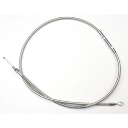 PartzBiz HD BA667-08SC/8 - Braided Stainless Clutch Cable Harley Touring + 8 Over Stock FLHT FLHX 08-13 | 667-08SC/8
