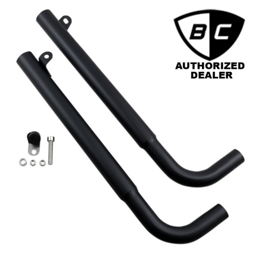 PartzBiz HD: 4421751-British Customs BC902-056-BR Brushed Drag Performance Pipes 17-19 Triumph Bobber 1811-3603 18113603