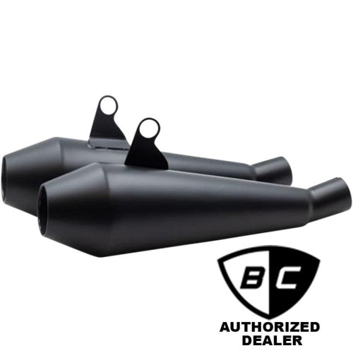 PartzBiz HD: 4421754-British Customs BC902-112-B Black Shorty Predator Pro Slip On 16-19 Triumph 1811-3597 18113597 PartzBiz HD: 4421754-British Customs BC902-112-B Black Shorty Predator Pro Slip On 16-19 Triumph 1811-3597 18113597