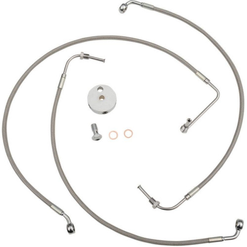 PartzBiz HD: 4421759-La Choppers Stainless Steel Front Brake Line for Harley 09-13 FL Non Abs Mini Apes-LA-8010B08