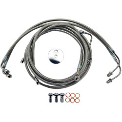 PartzBiz HD DS17413945 - La Choppers สแตนเลสสายเบรคหน้าสำหรับ Harley 09-13 FLH ABS 18-20 Bars-LA-8051B19 PartzBiz HD DS17413945 - La Choppers สแตนเลสสายเบรคหน้าสำหรับ Harley 09-13 FLH ABS 18-20 Bars-LA-8051B19