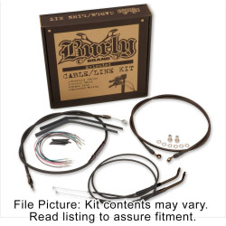 PartzBiz HD B30-1075 - ชุดสายเคเบิลขยายไวนิลสีดำ Burly สำหรับแฮนด์บาร์ 18 นิ้ว Harley FXST 11-14 | B30-1075 PartzBiz HD B30-1075 - ชุดสายเคเบิลขยายไวนิลสีดำ Burly สำหรับแฮนด์บาร์ 18 นิ้ว Harley FXST 11-14 | B30-1075