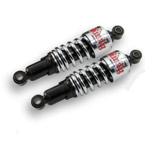 PartzBiz HD: 4421556-Burly Brand Chrome Slammer Rear Suspension Shocks 10.5 Harley Sportster XL 04-15 | B28-1201