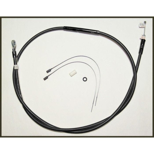 PartzBiz HD: 4421505-Magnum Black Pearl Braided 64" Plus + 2 Clutch Cable for Harley FLH/T 2007 | 42212HE PartzBiz HD: 4421505-Magnum Black Pearl Braided 64" Plus + 2 Clutch Cable for Harley FLH/T 2007 | 42212HE