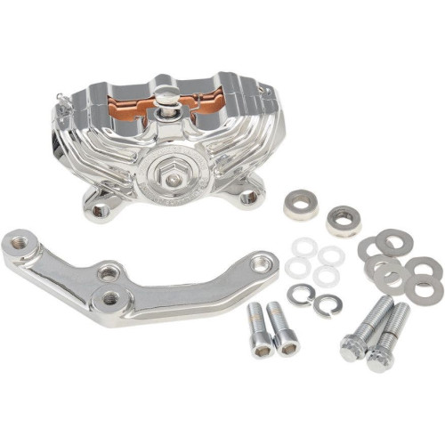 PartzBiz HD: 4421436-Performance Machine PM Chrome Single Front Brake Caliper Harley 11.8 | 0052-4007-ช PartzBiz HD: 4421436-Performance Machine PM Chrome Single Front Brake Caliper Harley 11.8 | 0052-4007-ช