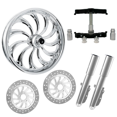 PartzBiz HD: 4421405-Calypso Chrome 23" Wheel Tire Dual Rotors w/ Raked Triple Trees Lowers & Sliders | CALYPSO-DUAL-CHR-KIT-PCKG PartzBiz HD: 4421405-Calypso Chrome 23" Wheel Tire Dual Rotors w/ Raked Triple Trees Lowers & Sliders | CALYPSO-DUAL-CHR-KIT-PCKG