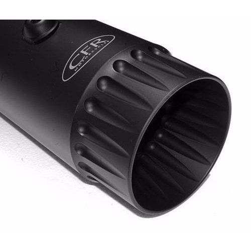 PartzBiz HD: 4421423-Cary Faas CFR 4 1/2 ” Black Fluted / Fluted Megaphone Tapered Mufflers สำหรับ Harley | FLH008