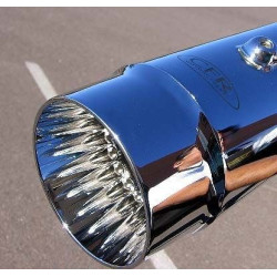PartzBiz HD CFR-VEX002C - Cary Faas CFR 4.5” ท่อท่อไอเสียทรงท่อเดี่ยวโครเมียม Harley V-Rod 02-09 CFR-VEX002C Street Rod; ไนท์ร็อด; โมเดล; และรุ่นบี
