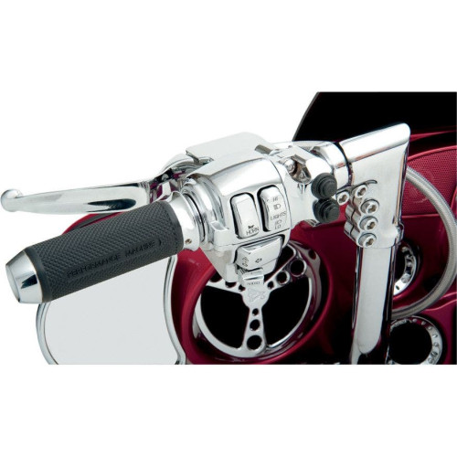 PartzBiz HD: 4421394-CCI Chrome 10 Piece Handlebar Control Switch Key Cap Set Harley Radio Cruise