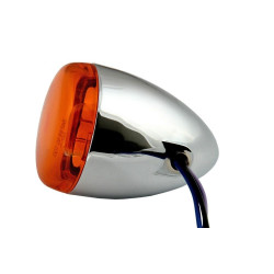 PartzBiz HD DS8501A - Chris Products 8501A Chrome Amber Bullet Style Universal 12V Motorcycle Turn Signal Assembly Individual Light Blinker Flasher Orange Harley Metric Custom Power Sports PartzBiz HD DS8501A - Chris Products 8501A Chrome Amber Bullet Style Universal 12V Motorcycle Turn Signal Assembly Individual Light Blinker Flasher Orange Harley Metric Custom Power Sports