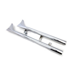 PartzBiz HD VT30-1761 - ท่อไอเสีย Chrome 1-7/8” Straight Fishtail Slip-On 15-19 Indian Scout 30-1762