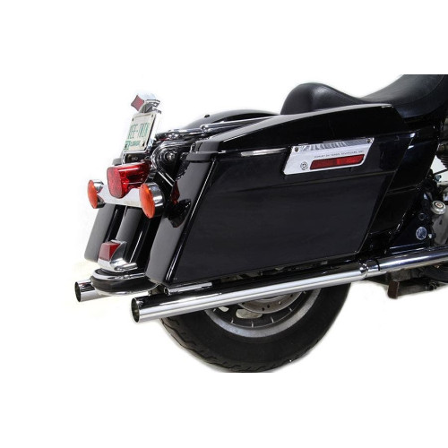 PartzBiz HD: 4421327-Chrome 3" Slip-On Ons Mufflers Exhaust Harley Touring Dresser Bagger 95-16
