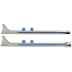 PartzBiz HD MW64-382 - Chrome 36 ” Fishtail Slip-On Mufflers ท่อตรง 64-382 Harley Touring 17-Up PartzBiz HD MW64-382 - Chrome 36 ” Fishtail Slip-On Mufflers ท่อตรง 64-382 Harley Touring 17-Up