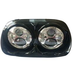 PartzBiz HD EP-7184 - Chrome 5.75" 5-3/4" LED Headlight w/ Halo Ring 04-13 Harley Road Glide FLTR PartzBiz HD EP-7184 - Chrome 5.75" 5-3/4" LED Headlight w/ Halo Ring 04-13 Harley Road Glide FLTR