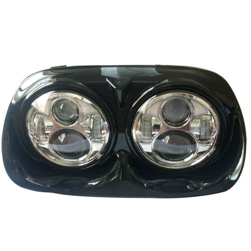 PartzBiz HD: 4421279-Chrome 5.75" 5-3/4" LED Headlight w/ Halo Ring 04-13 Harley Road Glide FLTR PartzBiz HD: 4421279-Chrome 5.75" 5-3/4" LED Headlight w/ Halo Ring 04-13 Harley Road Glide FLTR